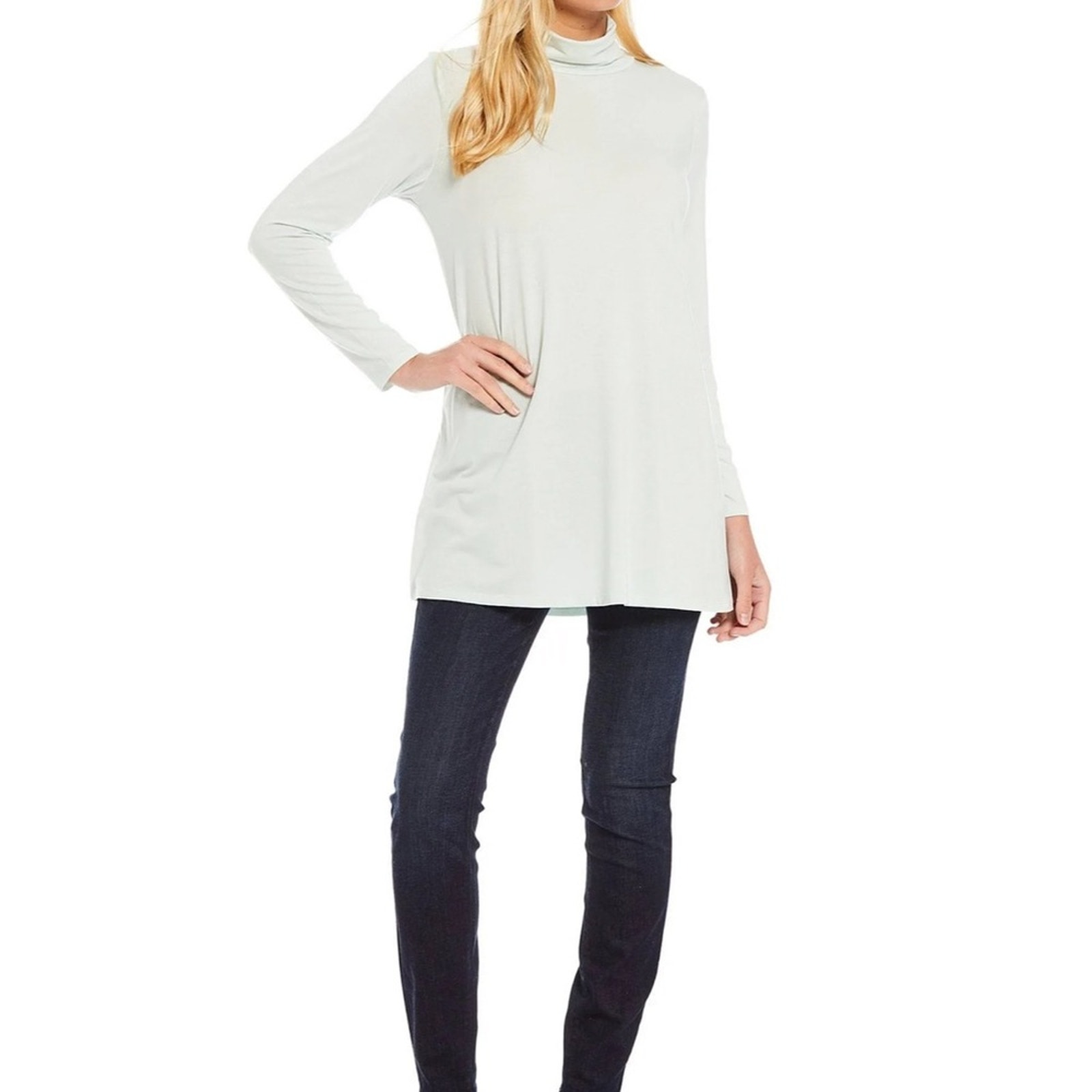 NWT Eileen Fisher Women's Scrunch Neck Jersey Tunic XXS