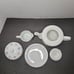 Shafford Japan Heirloom Sampler Patteen Set Teapot Creamer Sugar Cube Dome Dish