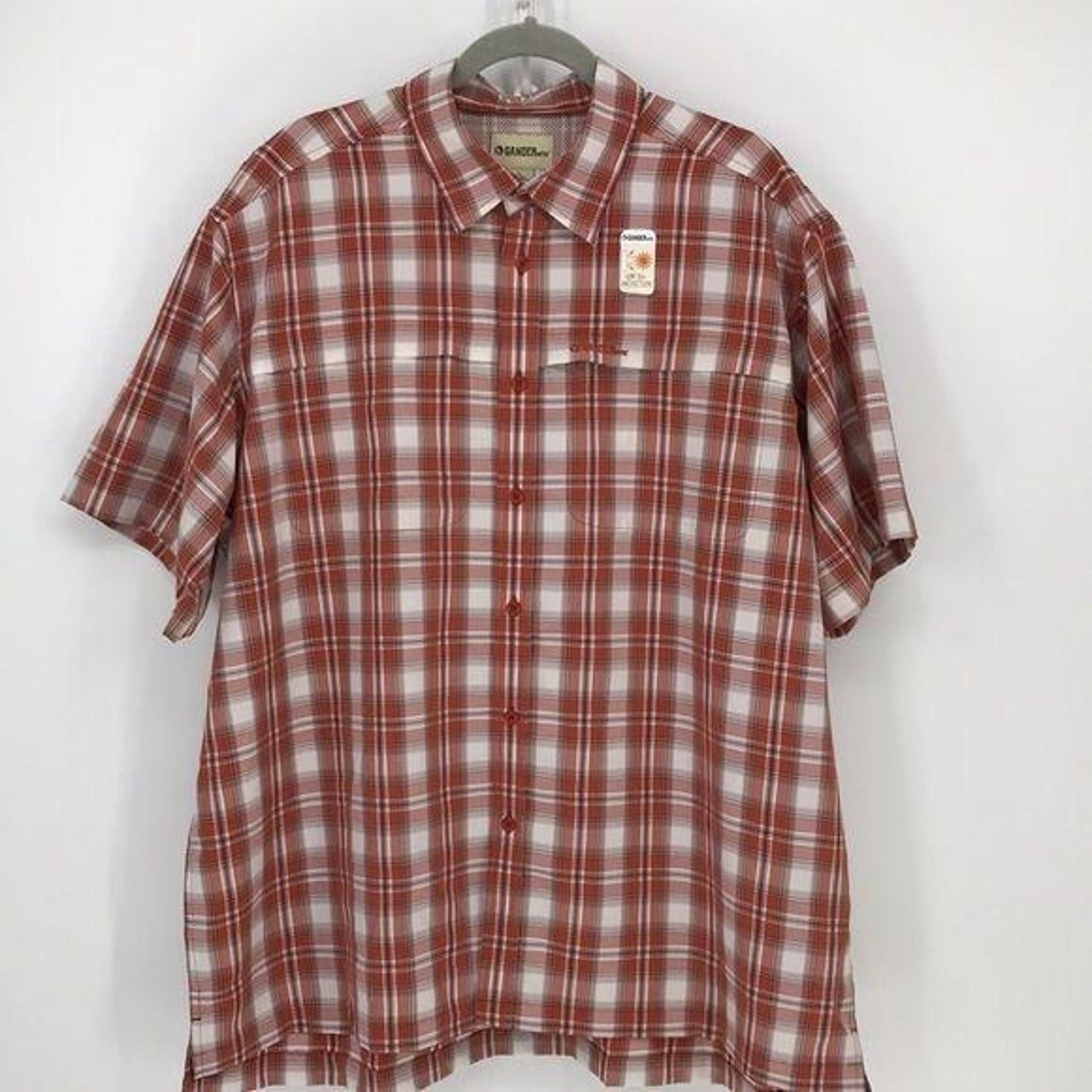 Gander Mnt. Men's Plaid Short sleeve Shirt XL New