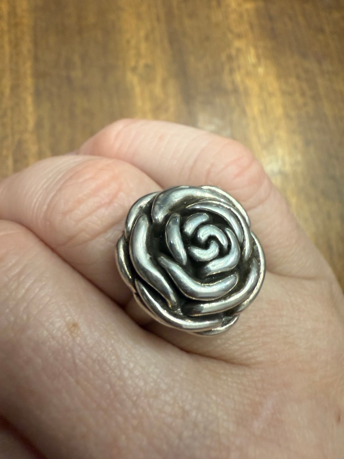 925 sterling silver flower ring