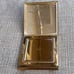Volupte Vintage Chevron Gold Tone Swinglok Makeup Compact w/ Mirror And Pouch