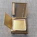 Volupte Vintage Chevron Gold Tone Swinglok Makeup Compact w/ Mirror And Pouch