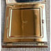 Volupte Vintage Chevron Gold Tone Swinglok Makeup Compact w/ Mirror And Pouch