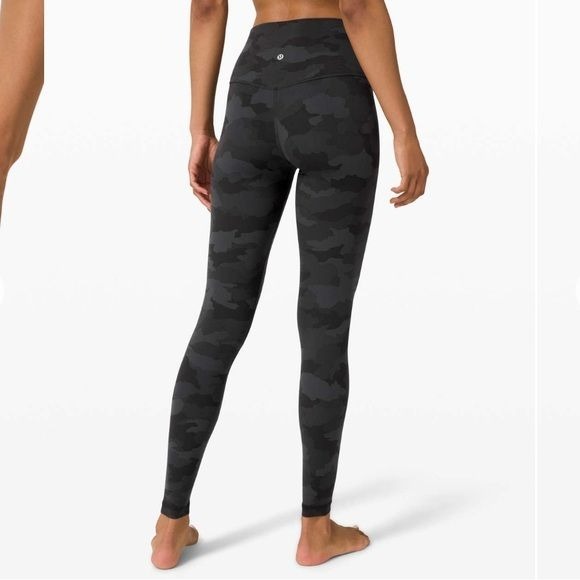 Lululemon Align Pant in dark gray camo print size 14 tall