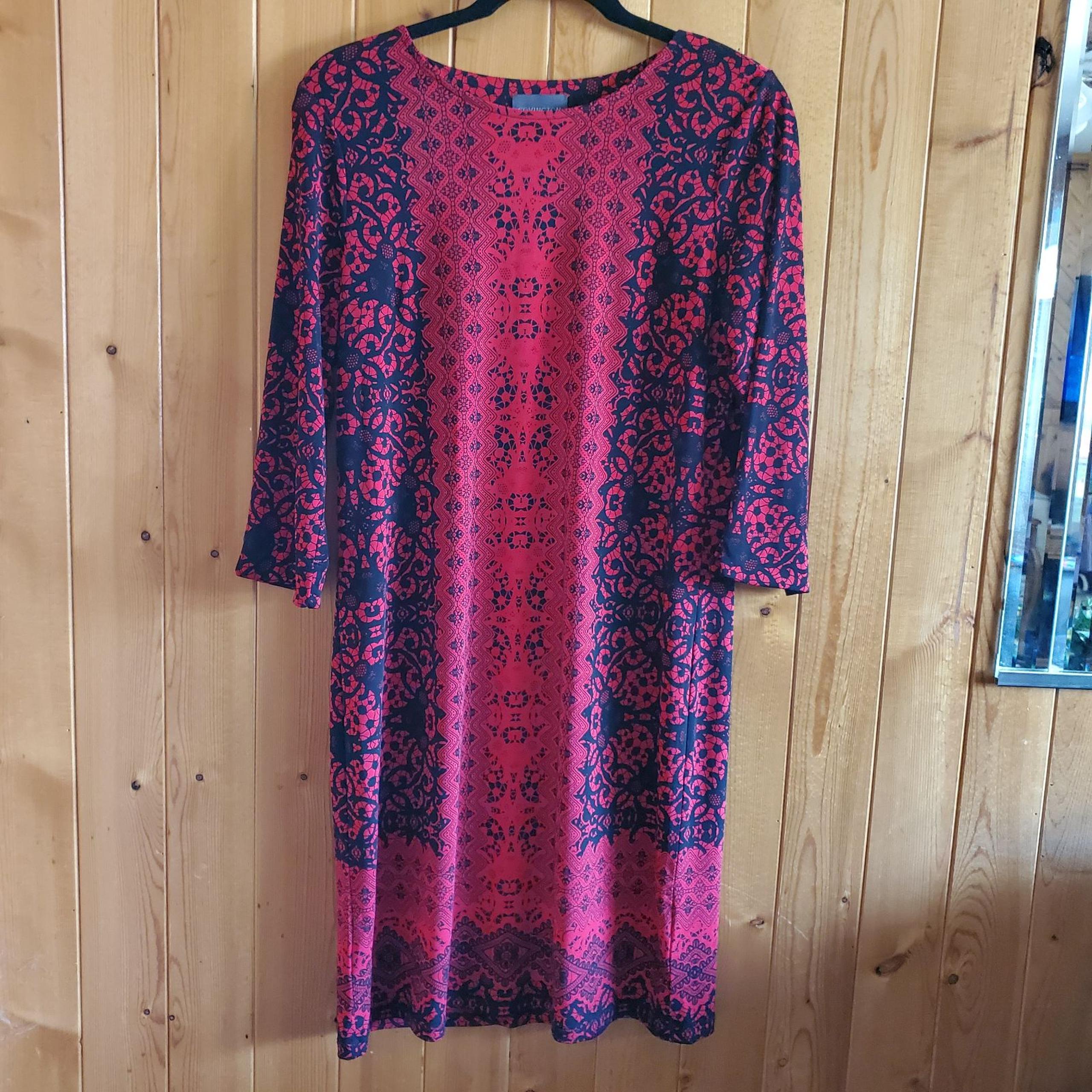 Covington Red & Black Dress