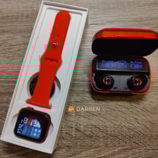 Smart Watch Heart Rate Monitor Bluetooth Call + Wireless Earbuds Earphone