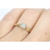 Art Deco Diamond ring. 14k Yellow and White Gold Square table.