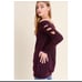 Eggplant Purple Top With Cut Out Sleeves