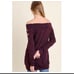 Eggplant Purple Top With Cut Out Sleeves