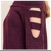 Eggplant Purple Top With Cut Out Sleeves