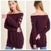 Eggplant Purple Top With Cut Out Sleeves