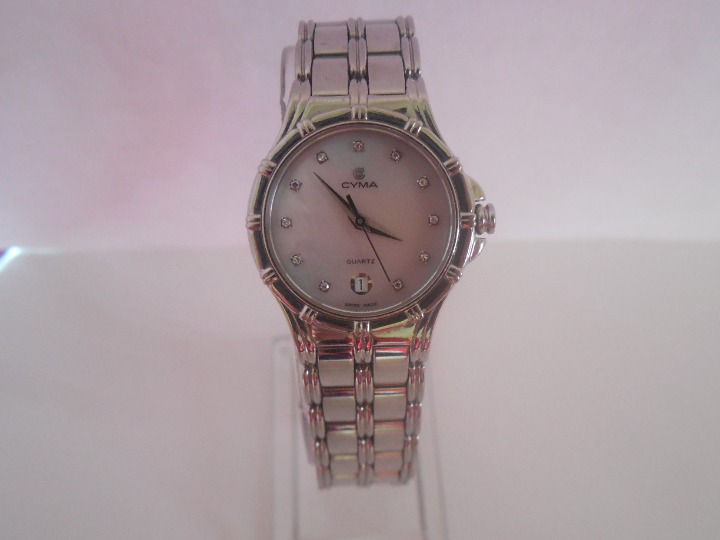 CYMA Stainless Steel and Diamond Women's Watch