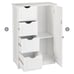Compact 4 Drawer Dresser Shelf Durable MDF Cabinet Storage Home Bedroom Furnitur