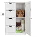 Compact 4 Drawer Dresser Shelf Durable MDF Cabinet Storage Home Bedroom Furnitur