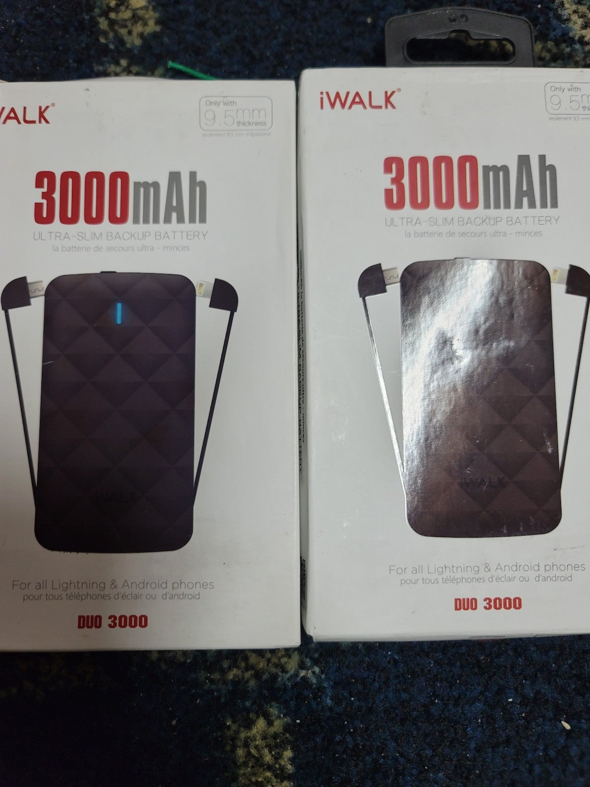 Lot of 5x brand new powerbank portable chargers with lightning and type acable