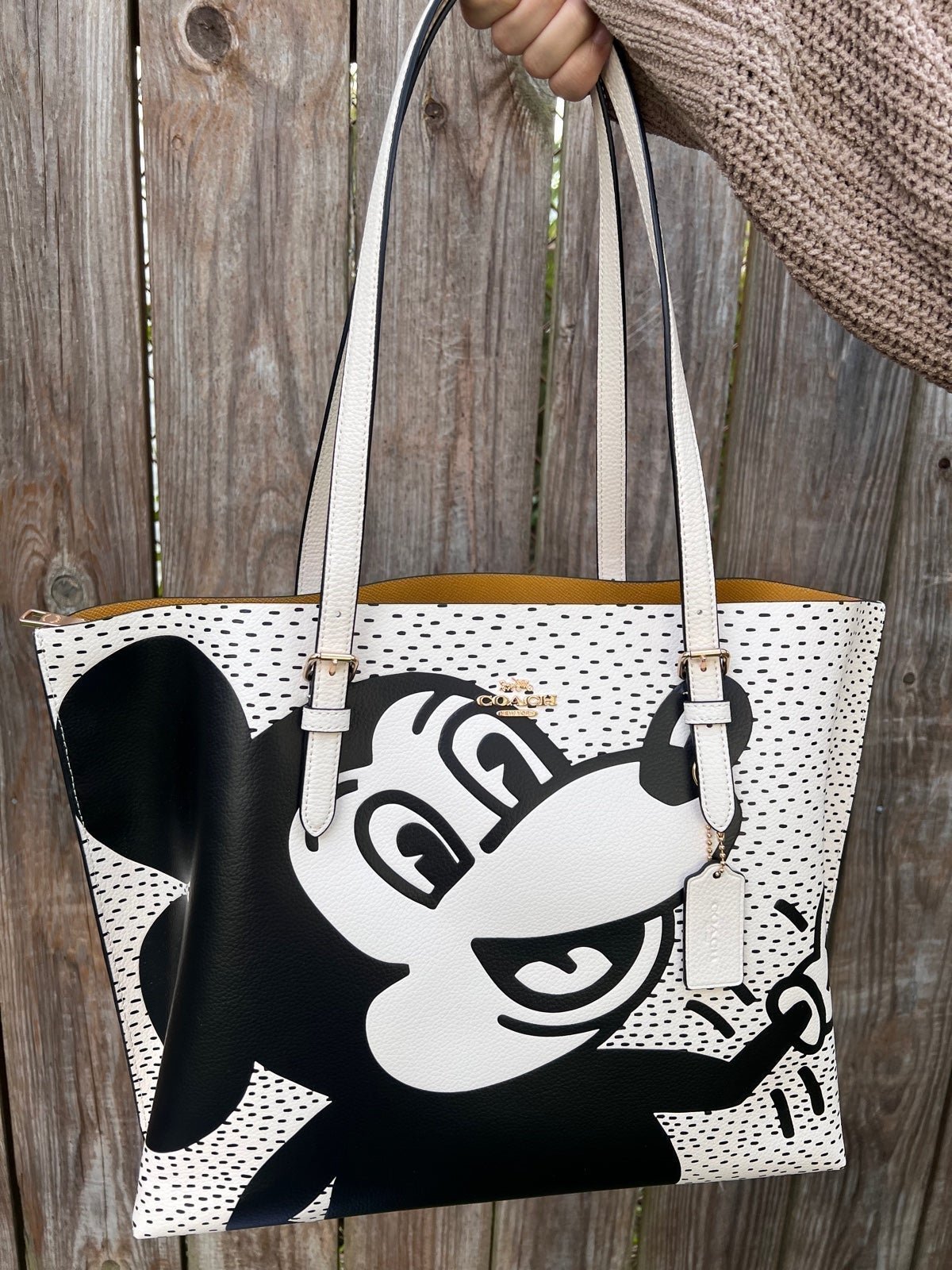 Coach Disney Mickey Mouse X Keith Haring Mollie Tote MSRP 498