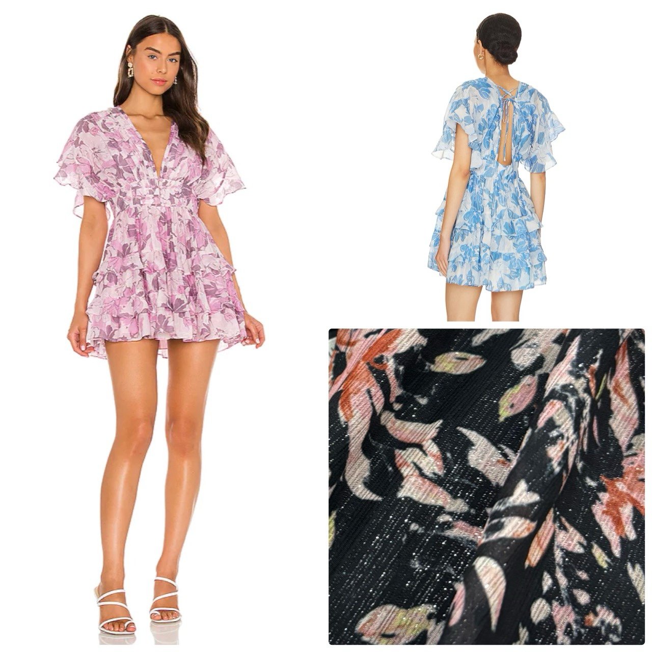 Tularosa Tate mini dress in black floral -M NWT