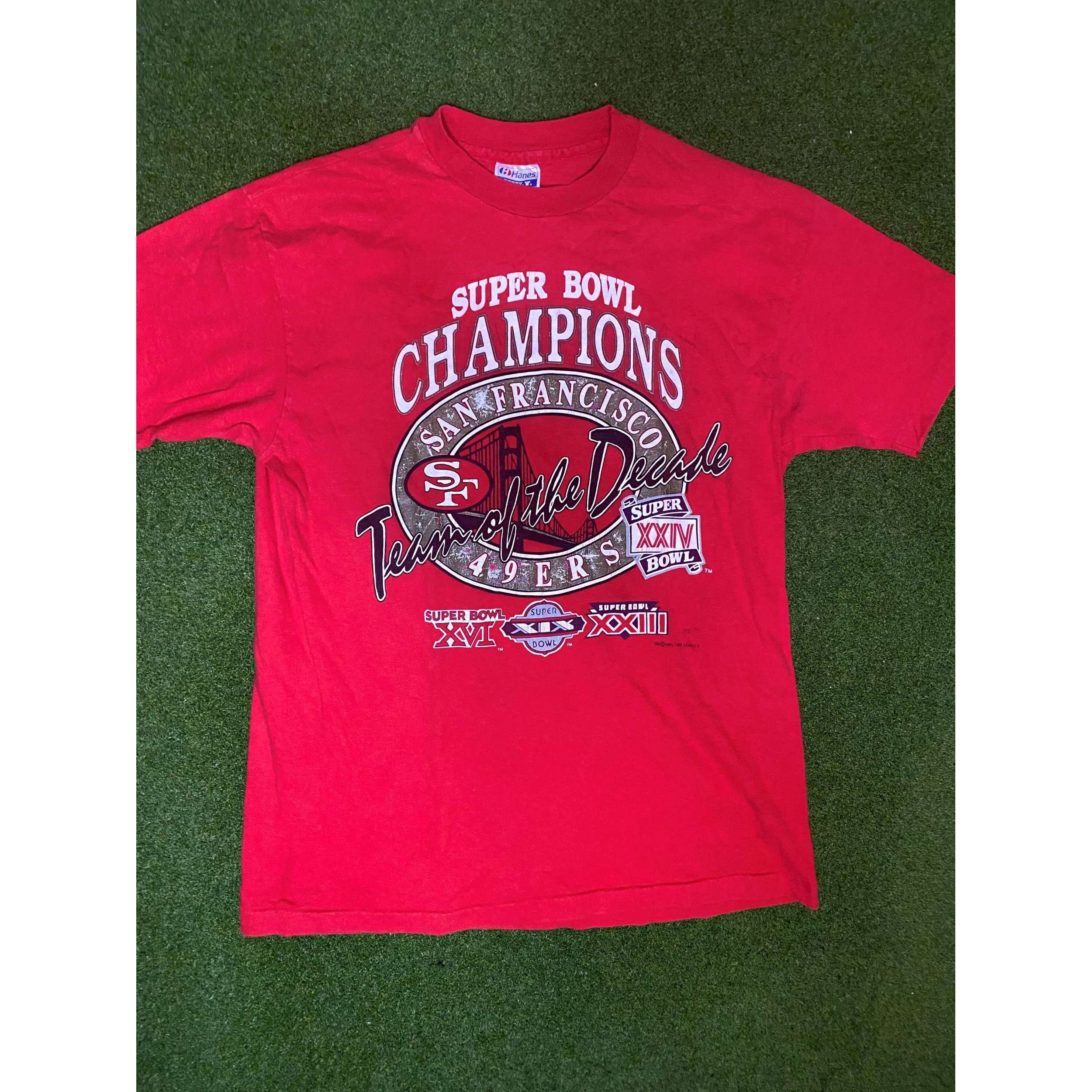1989 San Francsico 49ers - Team of the Decade - Vintage NFL Tee Shirt (Large)
