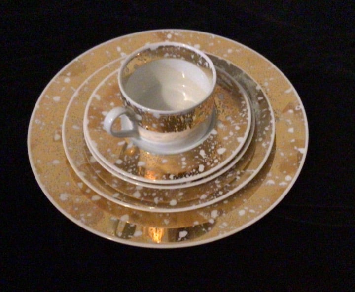 20pc Set 24KT Gold Montegut China