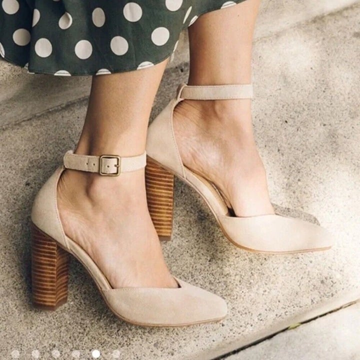 Soludos Stacked Heel Pumps Mercari