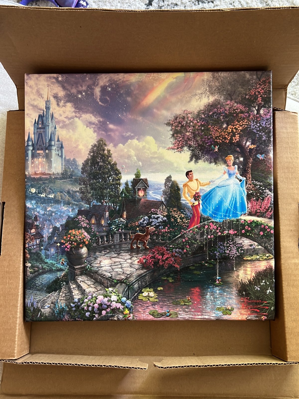 Cinderella Wishes Upon Gallery Wrapped Canvas by Thomas Kinkade
