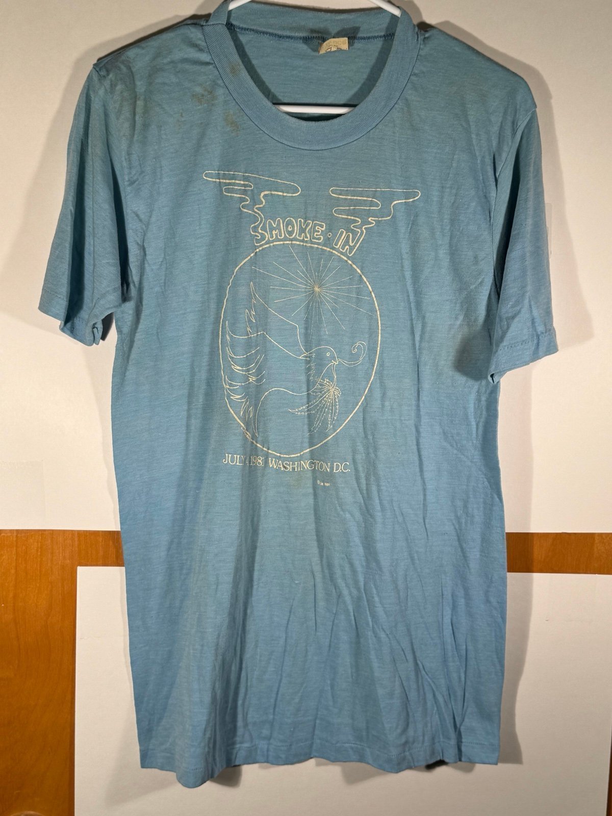 RARE Youth International Party YIP 1981 Washington DC Smoke-In Hippie Shirt XL