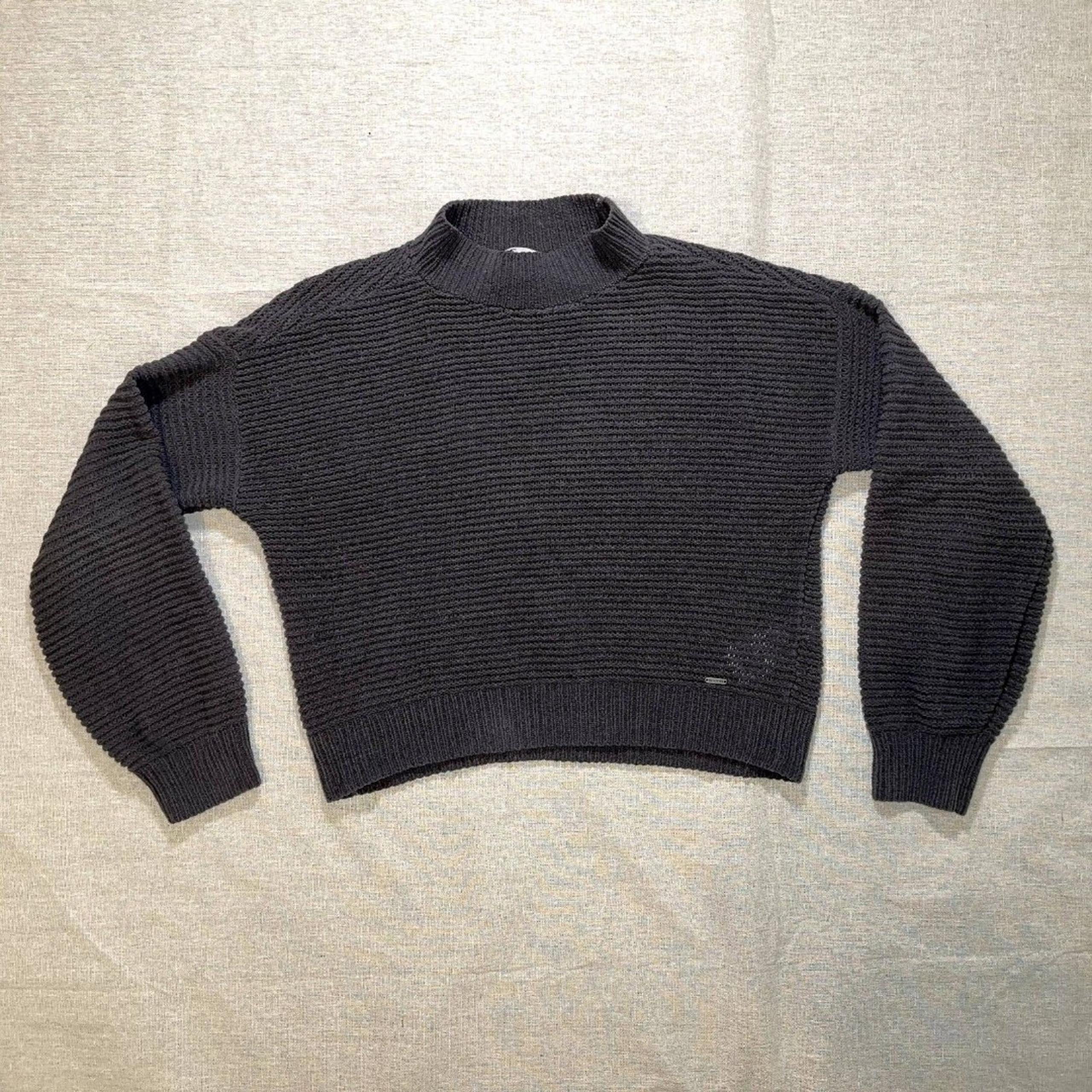 Hollister Co. | Gray Cropped Chunky Knit Sweater | Small