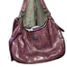 Coach Kristin Signature C Stitched Logo Patent Leather Shoulder Bag Plum #19282