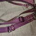 Coach Kristin Signature C Stitched Logo Patent Leather Shoulder Bag Plum #19282