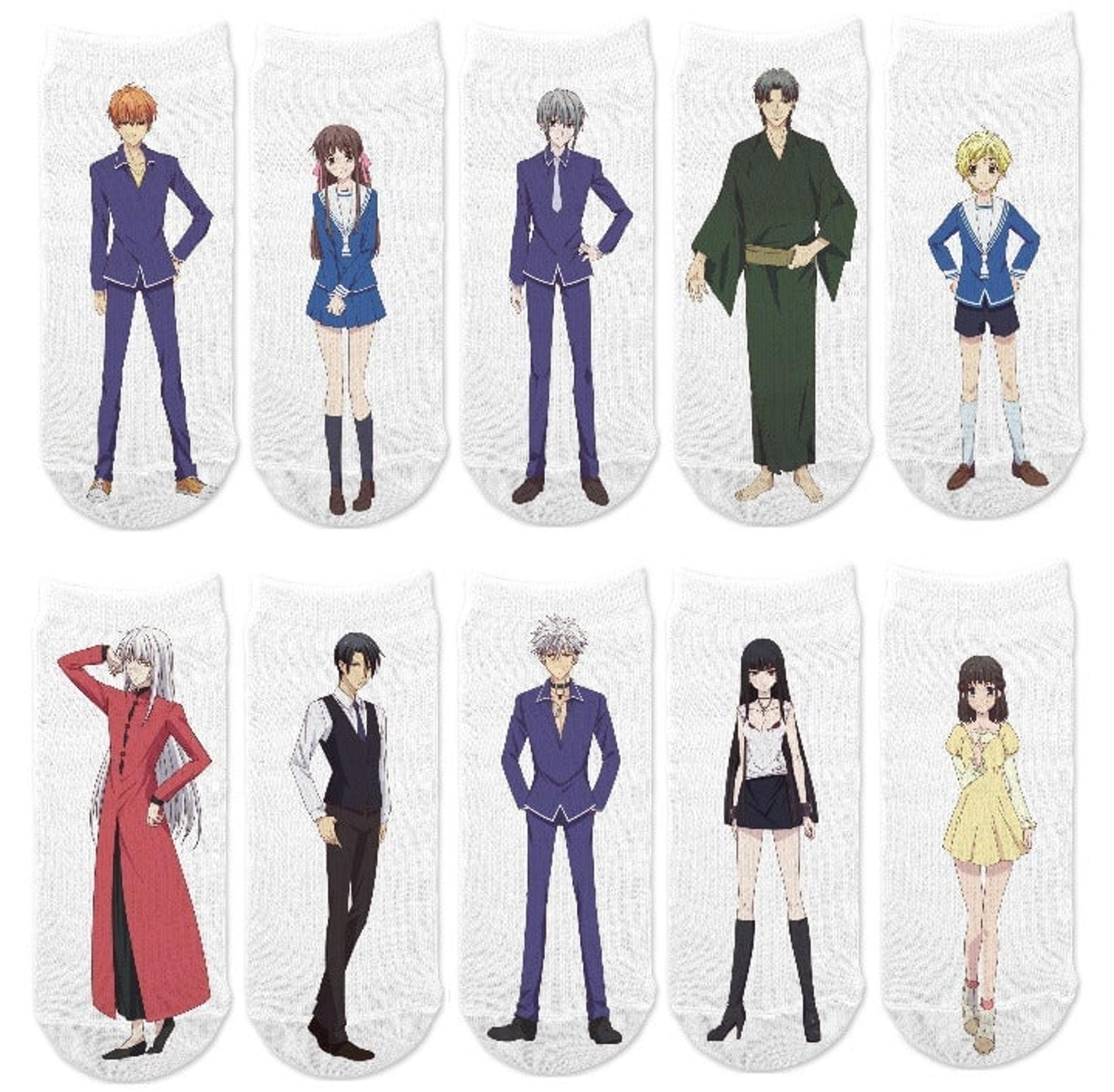 10 Fruits Basket No-Match Ankle Socks No-Show Anime Manga Cosplay