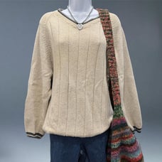 grunge skate striped sweater