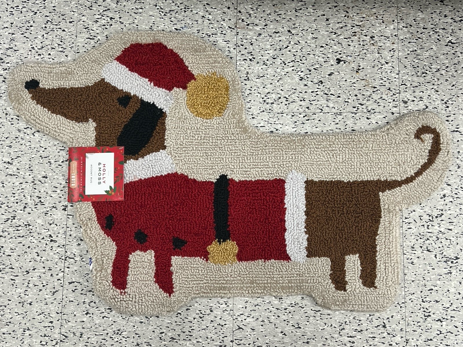 Dachshund Christmas Rug