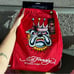 ꧁ NWT Rare VTG Red Ed Hardy Misha Bulldog Drawstring Bag ꧂
