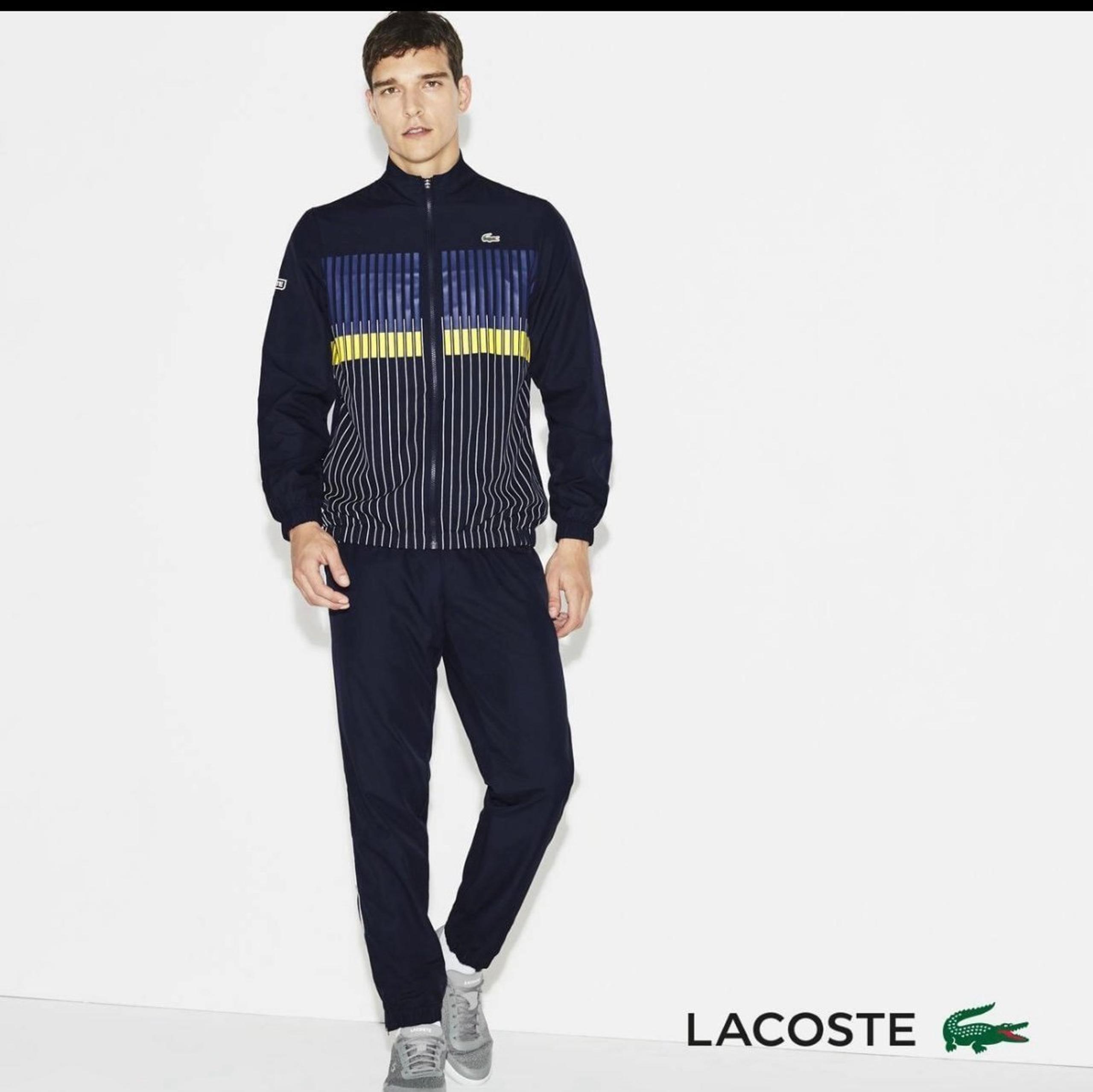 NWOT Lacoste Sports Men’s  Tennis Striped Tracksuit Set