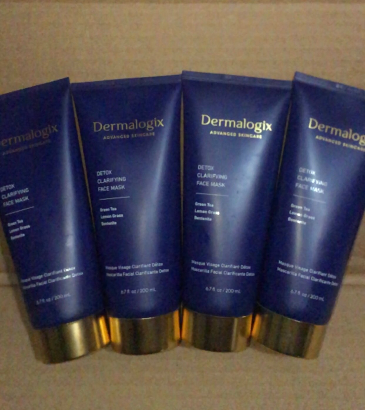 4x Dermalogix Detox Clarifying Face Mask Green Tea Lemon Grass Bentonite 6.7 Fl