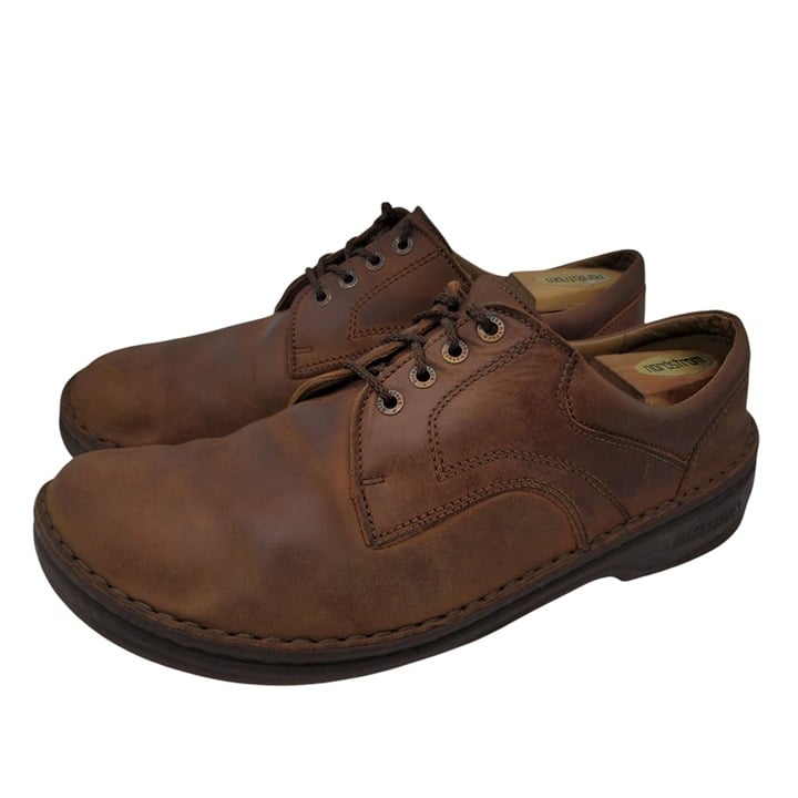 BIRKENSTOCK 'Memphis' Mens Brown Leather Casual Shoes EU 46/US 13 Comfort Oxford