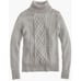 J. Crew Cambridge Cable Wool Blend Turtleneck Sweater in Gray - Sz M - NWT