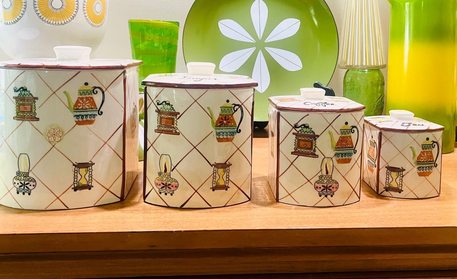 HTF MCM Fred Roberts & Co San Fransisco Canister Set
