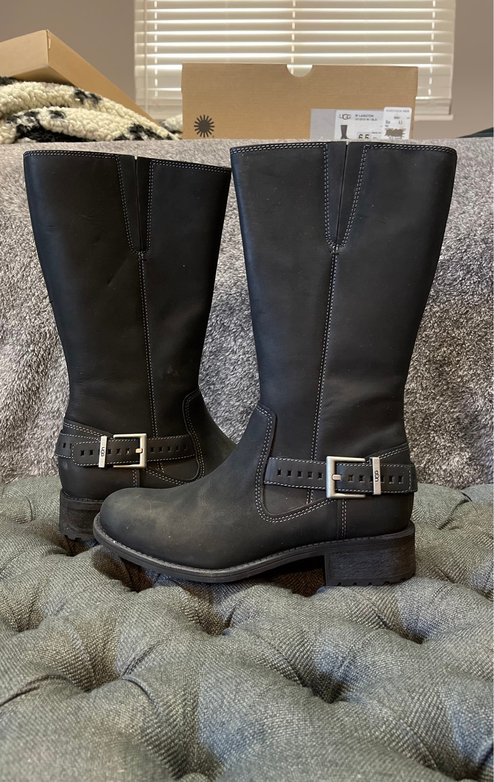 UGG Australia Black Leather Boots