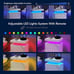 Modern Nightstand w/ LED Lights & 2 Drawers - White