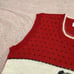K&J Ashley Vintage Red Funky 80s 90s Fairy Kei Panda Sweater Vest One Size