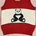 K&J Ashley Vintage Red Funky 80s 90s Fairy Kei Panda Sweater Vest One Size