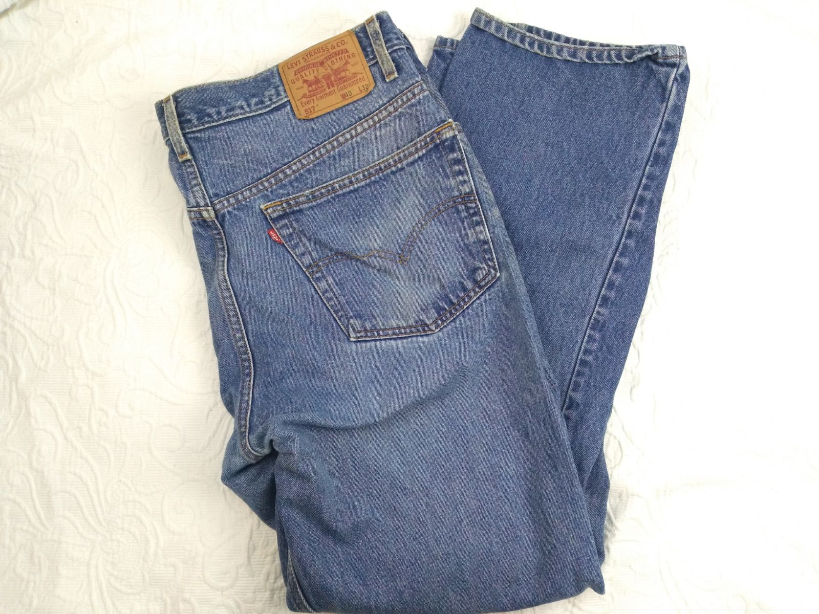 Vintage Levi's men's bootcut 100% cotton jeans 517 made in Colombia W 40 L 32