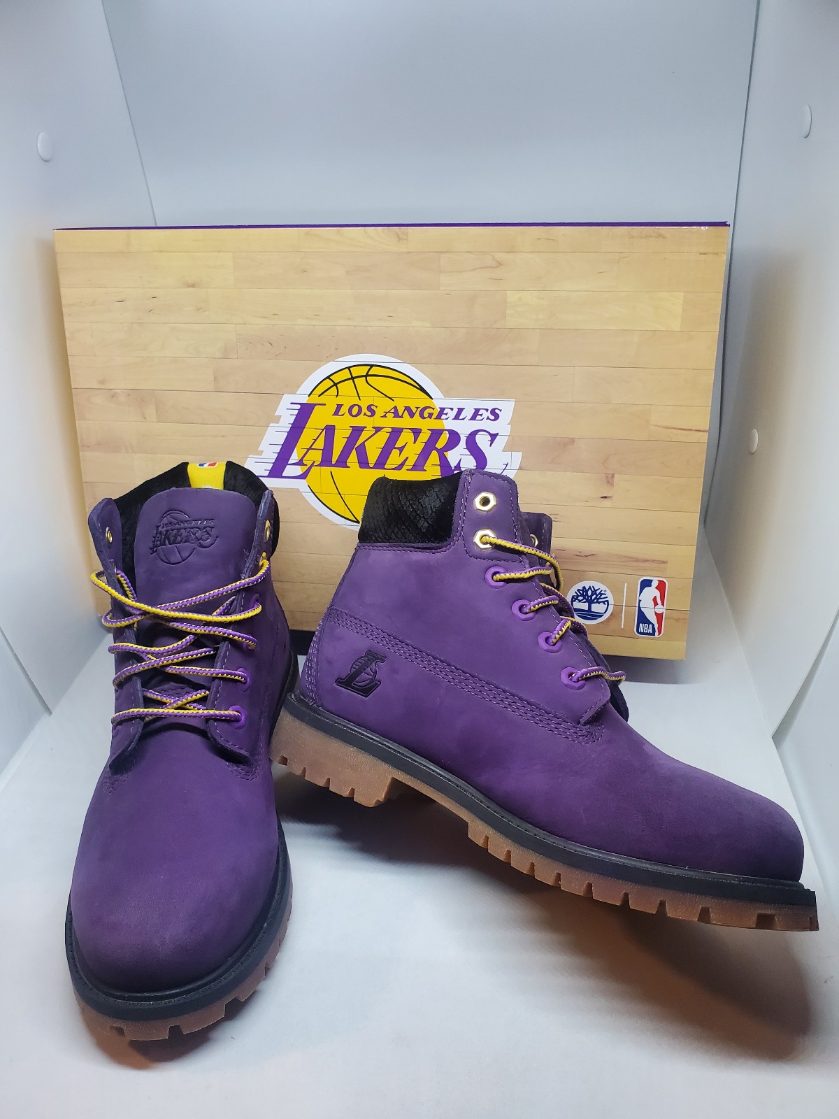 Timberland x NBA Los Angeles Lakers boots size 3