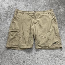 The North Face Chino Shorts Mens 40 Brown Flat Front Nylon Active Outdoor Golf