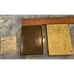Vtg Brass Paperweight 3 x 4.5 Made in England Engraved James Adams Felt Back