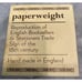 Vtg Brass Paperweight 3 x 4.5 Made in England Engraved James Adams Felt Back