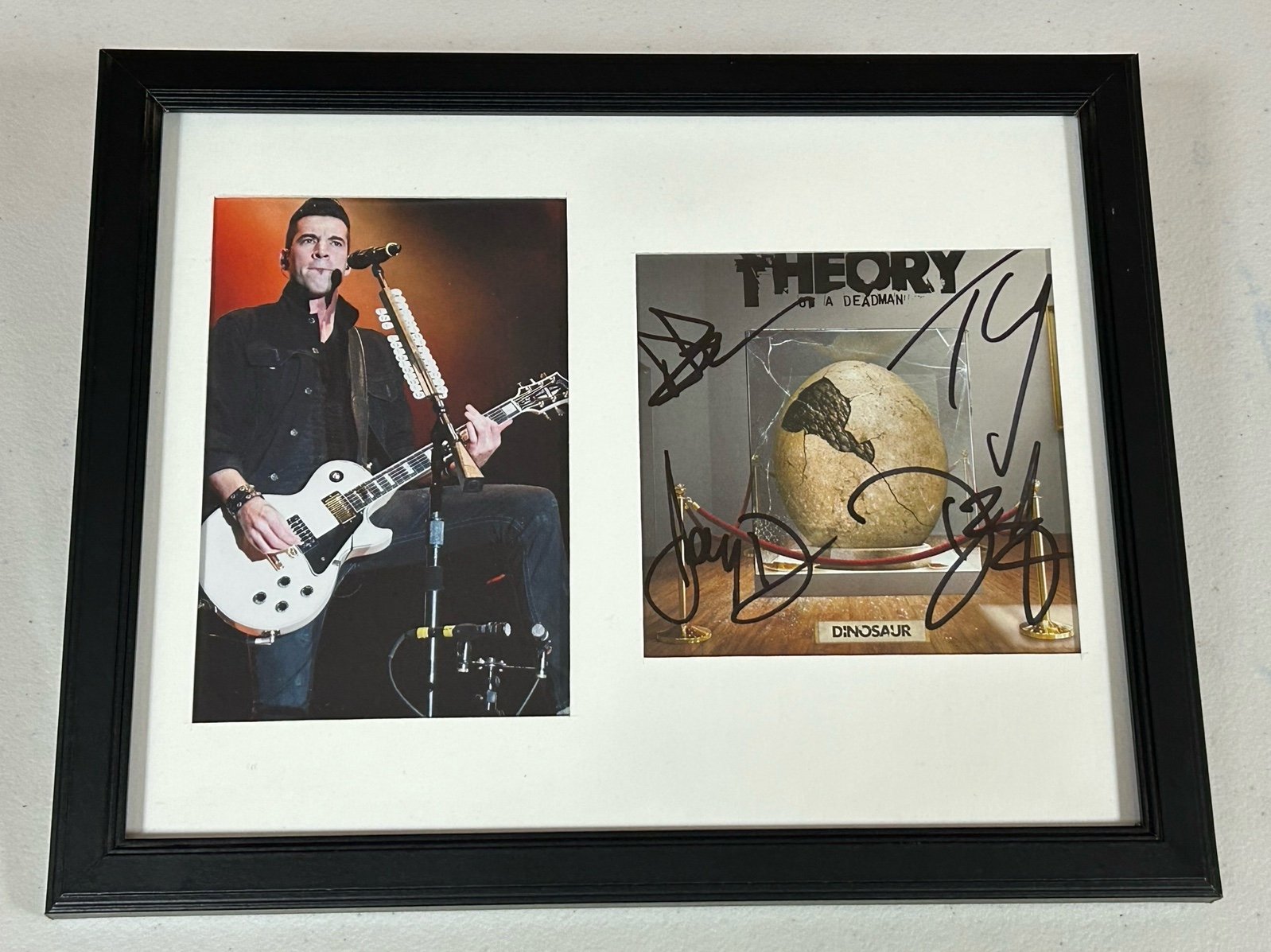 Theory of a deadman autographed signed framed cd cover jsa coa AT56255