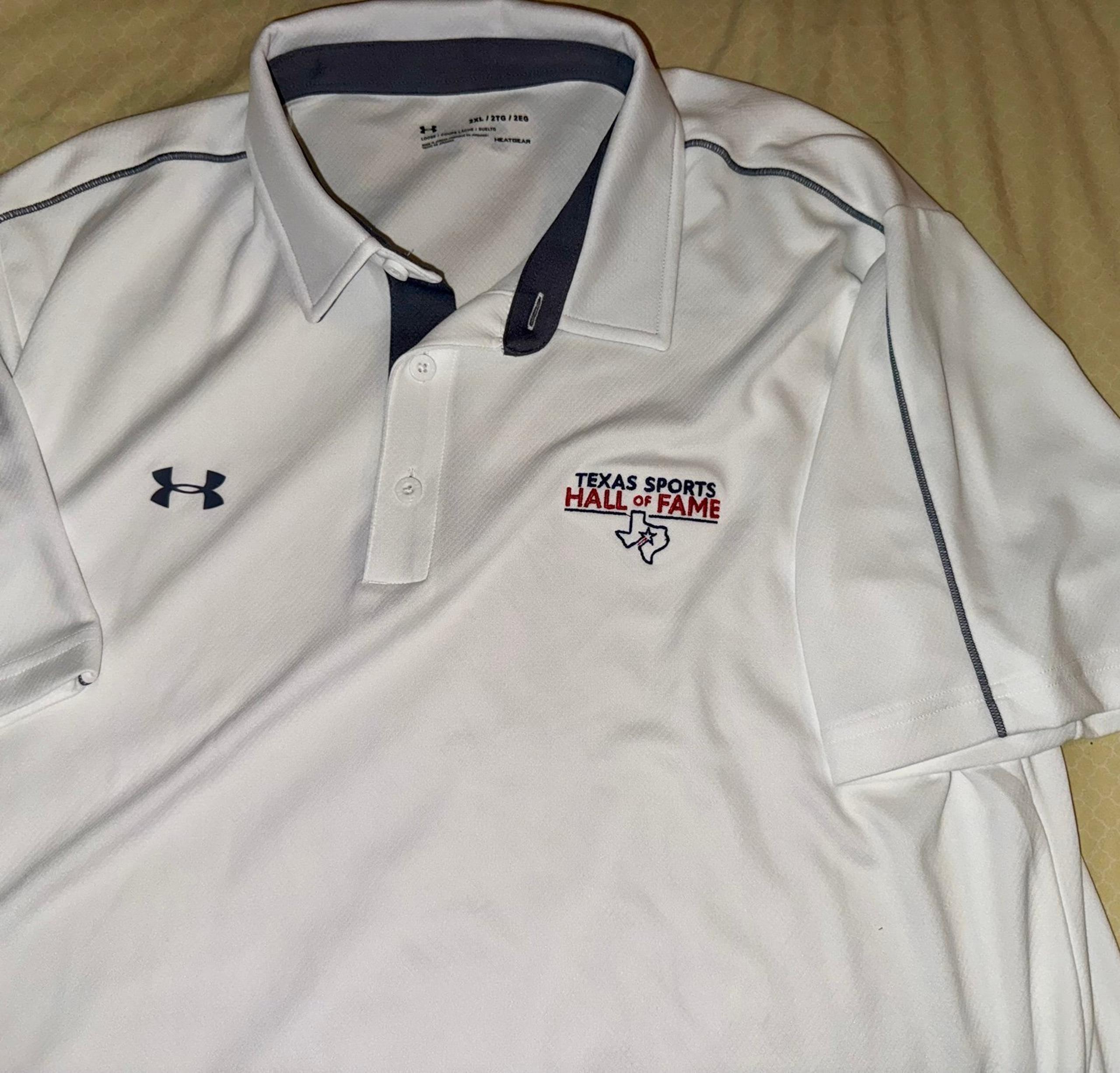 Under Armour Polo heatgear Texas Sports Hall of Fame Embroidered loose XXL 2XL