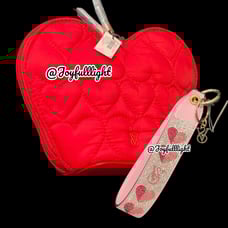 VICTORIA'S SECRET Valentine’s Day Hearts Wristlet and makeup bag